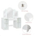 Kids Vanity Table – White | Tri-Folding Mirror and Storage Compartments COSTWAY - Little and Giant Explorers Costway