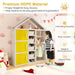 Kids Wardrobe Closet – Yellow and White | Multiple Storage Cubes and Baskets COSTWAY - Little and Giant Explorers Costway