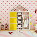 Kids Wardrobe Closet – Yellow and White | Multiple Storage Cubes and Baskets COSTWAY - Little and Giant Explorers Costway
