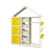 Kids Wardrobe Closet – Yellow and White | Multiple Storage Cubes and Baskets COSTWAY - Little and Giant Explorers Costway