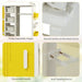 Kids Wardrobe Closet – Yellow and White | Multiple Storage Cubes and Baskets COSTWAY - Little and Giant Explorers Costway