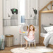 Kids Dressing Table Cloud Design with Mirror and Stool - Little and Giant Explorers AIYAPLAY