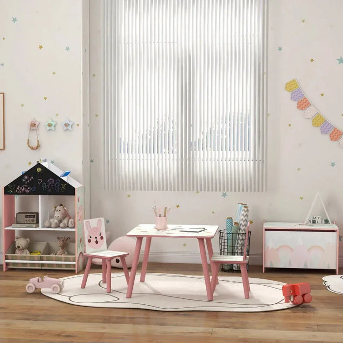 Kids Wildlife Table and Chairs in Pink - Little and Giant Explorers ZONEKIZ