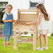 Kids' Wooden BBQ Grill Playset with Play Food - Little and Giant Explorers Costway