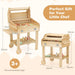Kids' Wooden BBQ Grill Playset with Play Food - Little and Giant Explorers Costway