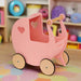 Kids Wooden Dolls Pram in Coral - Little and Giant Explorers Moover