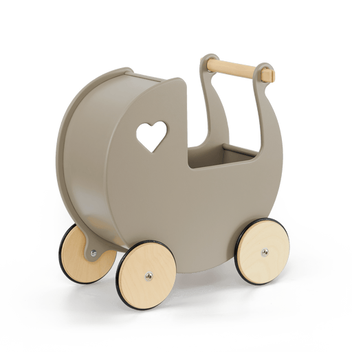 Wooden Dolls Pram in Grey - Little and Giant Explorers Moover