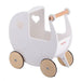 Kids Wooden Dolls Pram in White - Little and Giant Explorers Moover