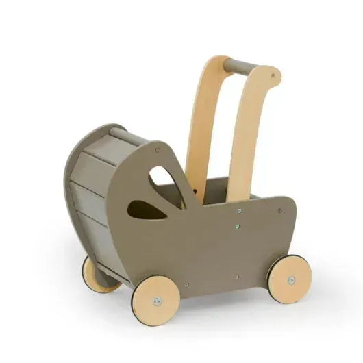 Kids Wooden Essentials Flat Packed Pram in Grey - Little and Giant Explorers Moover