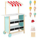 Kids Wooden Farmer’s Market Stand | Ice Cream Cart and Accessories COSTWAY - Little and Giant Explorers Costway