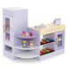 Kids Wooden Grocery Store Playset - Purple | Checkout Counter and 13 Play Foods COSTWAY - Little and Giant Explorers Costway