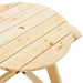 Kids Wooden Picnic Table - Natural | Round Fir Wood Design with Umbrella Hole VIDAXL - Little and Giant Explorers vidaXL