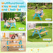 Kids Wooden Picnic Table with Benches - Little and Giant Explorers Costway