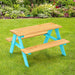 Kids Wooden Picnic Table with Benches - Little and Giant Explorers Costway