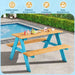 Kids Wooden Picnic Table with Benches - Little and Giant Explorers Costway