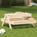 Picnic Table with Sandpit for Kids in Solid Wood Pine - Little and Giant Explorers vidaXL
