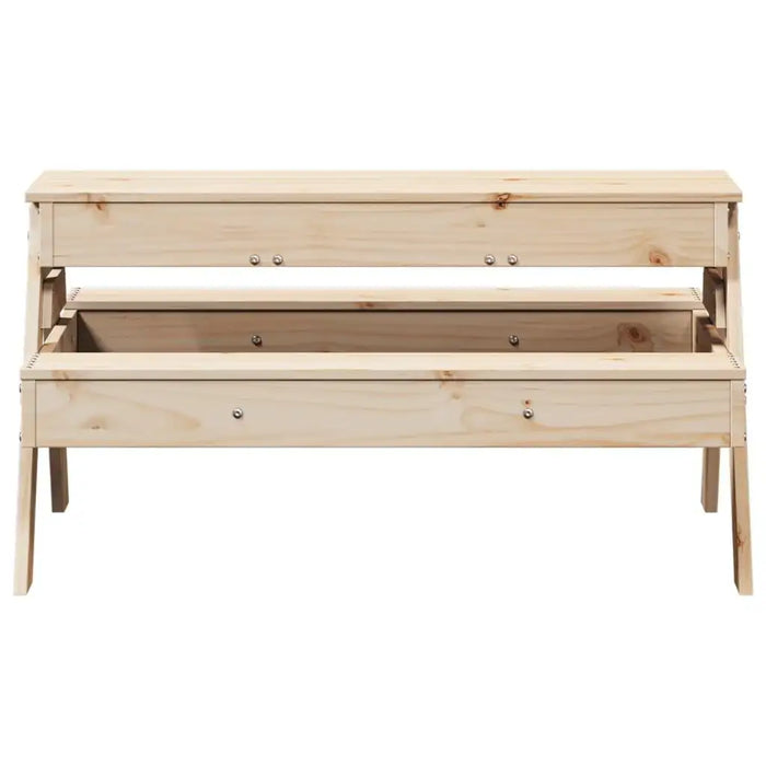 Picnic Table with Sandpit for Kids in Solid Wood Pine - Little and Giant Explorers vidaXL