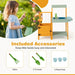 Kids Wooden Potting Bench | Complete Botanical Adventure - Peek-a-Boo Window COSTWAY - Little and Giant Explorers Costway
