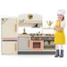 Kids Wooden Pretend Play Kitchen Set with Realistic Range Hood - Little and Giant Explorers Costway