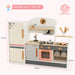 Kids Wooden Pretend Play Kitchen Set with Realistic Range Hood - Little and Giant Explorers Costway