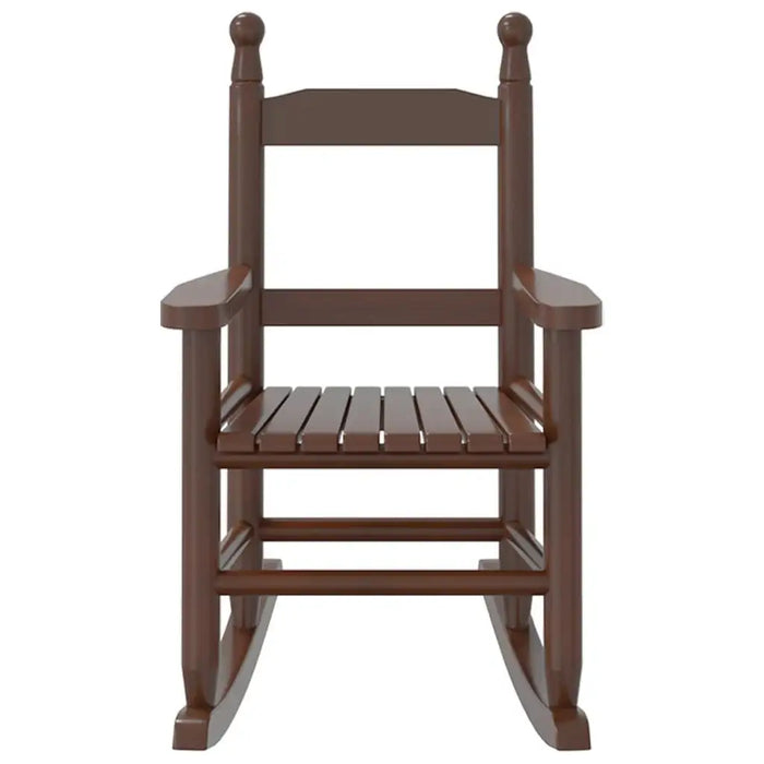Kids Wooden Rocking Chair - Brown | Solid Poplar Wood VIDAXL - Little and Giant Explorers vidaXL