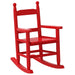 Kids Wooden Rocking Chair - Red | Poplar Wood VIDAXL - Little and Giant Explorers vidaXL