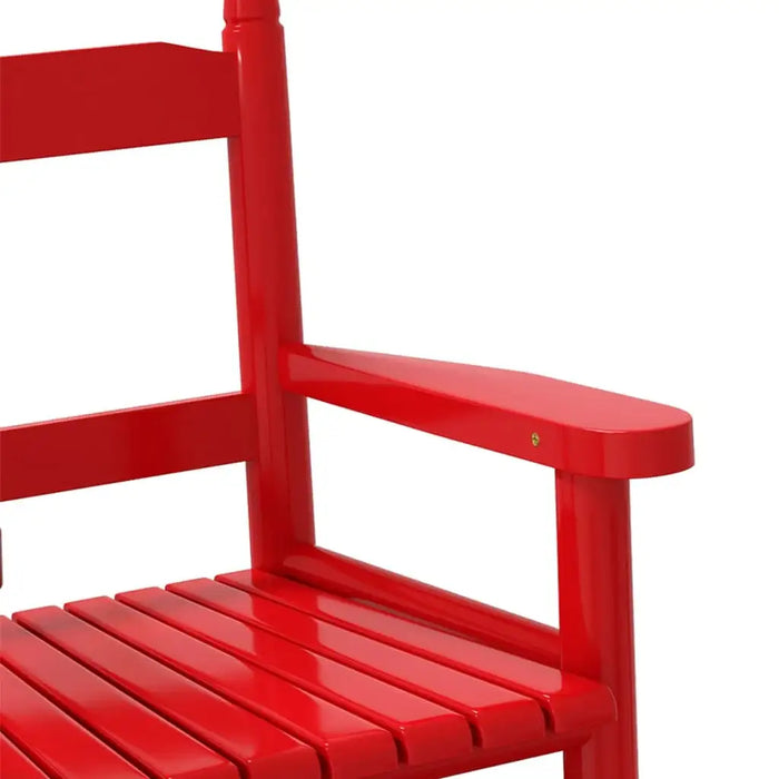 Kids Wooden Rocking Chair - Red | Poplar Wood VIDAXL - Little and Giant Explorers vidaXL