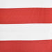 Red and white striped fabric, close-up of kids sandbox canopy material.