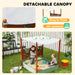 Wood Sandpit with Canopy, Storage Bins and Chutes - Little and Giant Explorers AIYAPLAY