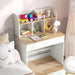 Kids Wooden Study Desk | Learning Table with Drawer and Storage Hutches COSTWAY - Little and Giant Explorers Costway