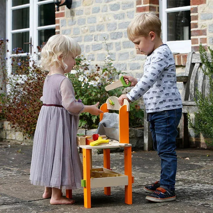 Kids Wooden Tool Bench - Little and Giant Explorers Classic World