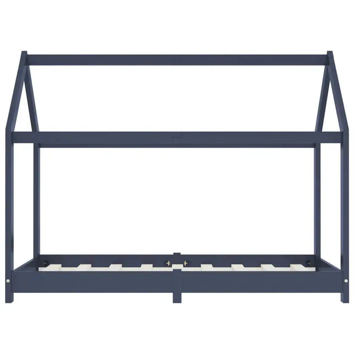 Kids Bed Frame in Grey and Solid Pine Wood (70 x 140cm) - Little and Giant Explorers vidaXL