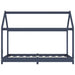 Kids Bed Frame in Grey and Solid Pine Wood (70 x 140cm) - Little and Giant Explorers vidaXL