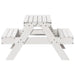 Picnic Table for Kids in White and Solid Wood Pine - Little and Giant Explorers vidaXL