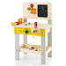 Kids Wooden Workbench with Blackboard, Saw, Hammer and Screwdriver - Little and Giant Explorers Costway