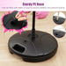 Black sturdy PE base for punching bag stand on wooden floor filled with water or sand for stability