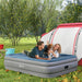 King-Size Inflatable Mattress, with Built-In Electric Pump and Bag - Little and Giant Explorers Outsunny