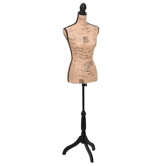 Ladies Bust Display Bust in Jute and Brown/Black - Little and Giant Explorers vidaXL