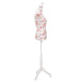 Ladies Bust Display Mannequin in Cotton and White With Rose - Little and Giant Explorers vidaXL