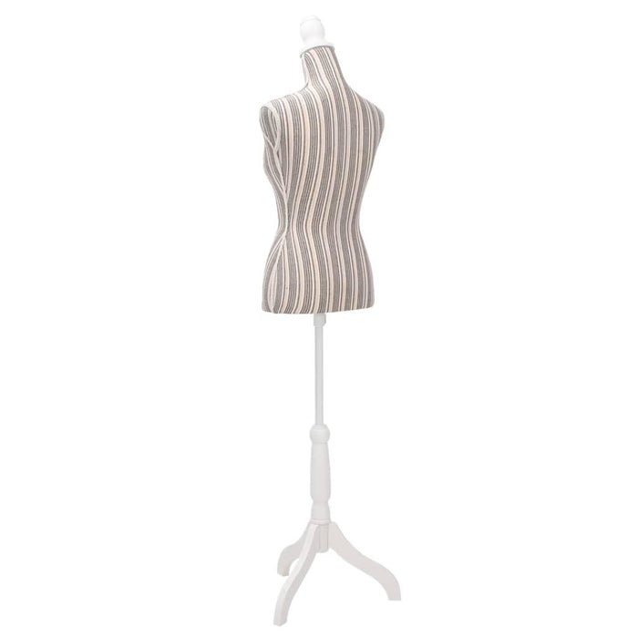 Ladies Bust Display Mannequin Linen With Stripes - Little and Giant Explorers vidaXL