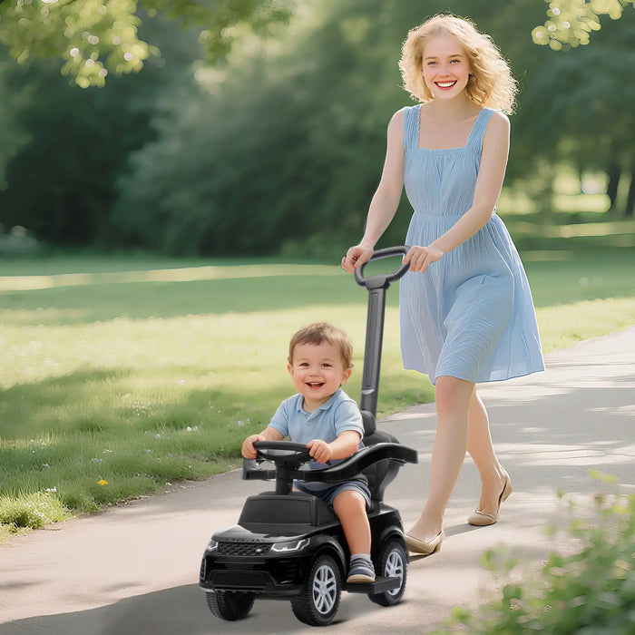 Land Rover Discovery 2-in-1 Ride-On Car – Black | Officially Licensed Push Car AIYAPLAY - Little and Giant Explorers