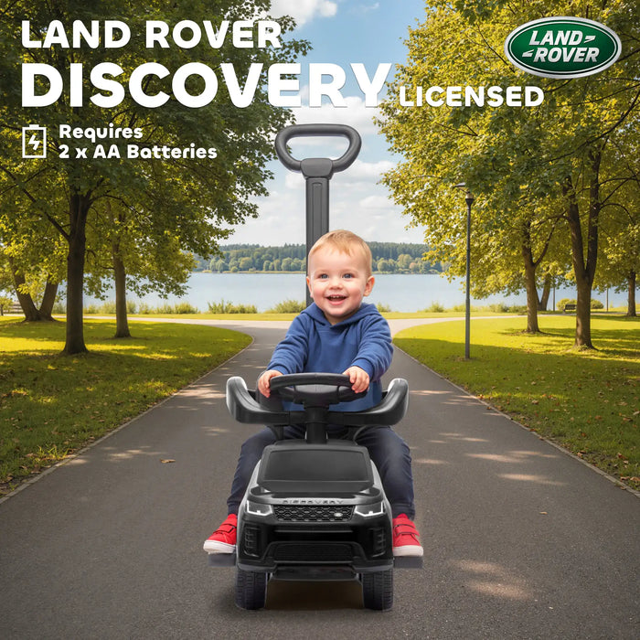Land Rover Discovery 2-in-1 Ride-On Car – Black | Officially Licensed Push Car AIYAPLAY - Little and Giant Explorers