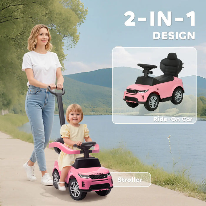 Land Rover Discovery 2-in-1 Ride-On Car – Pink | Officially Licensed Push Car AIYAPLAY - Little and Giant Explorers