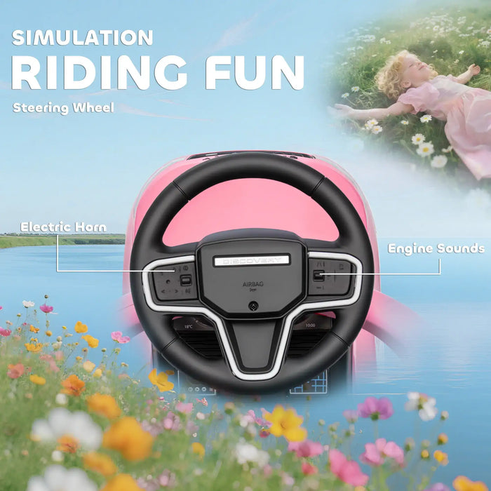 Land Rover Discovery 2-in-1 Ride-On Car – Pink | Officially Licensed Push Car AIYAPLAY - Little and Giant Explorers