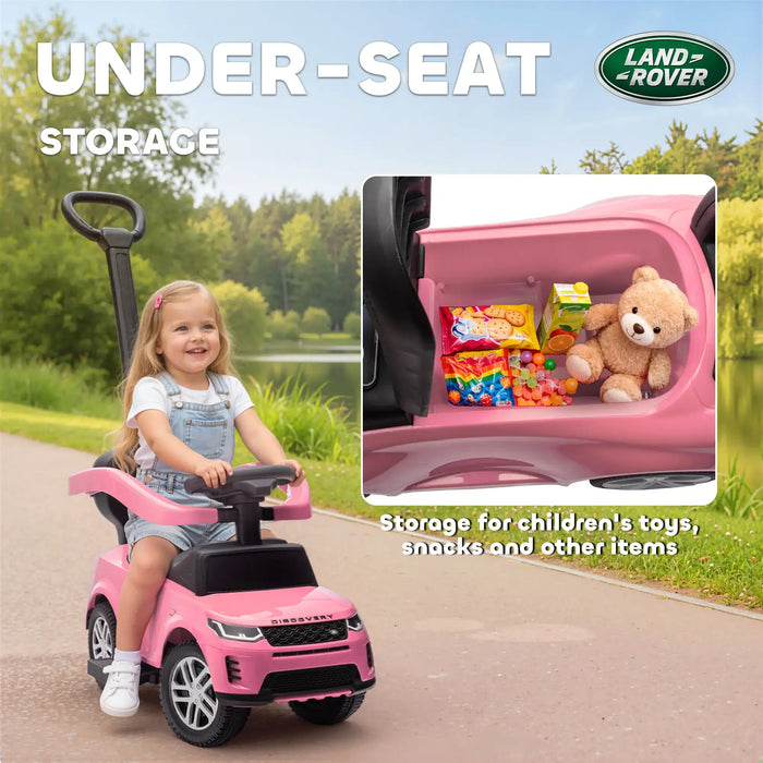 Land Rover Discovery 2-in-1 Ride-On Car – Pink | Officially Licensed Push Car AIYAPLAY - Little and Giant Explorers