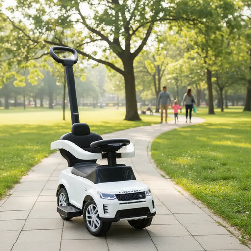 Land Rover Discovery 2-in-1 Ride-On Car – White | Officially Licensed Push Car AIYAPLAY - Little and Giant Explorers