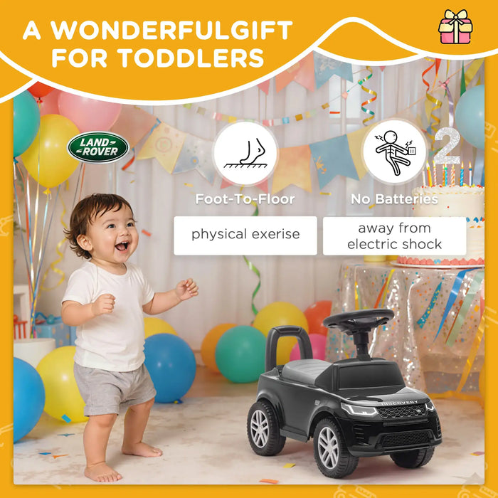 Land Rover Discovery Baby Ride-On Car – Black | Officially Licensed - Foot-to-Floor Baby Car AIYAPLAY - Little and Giant Explorers AIYAPLAY