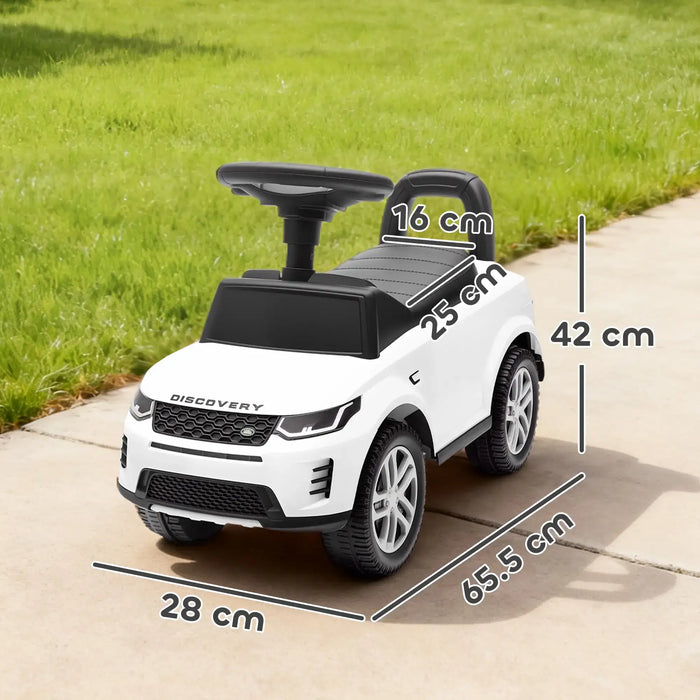 Land Rover Discovery Baby Ride-On Car – White | Officially Licensed - Foot-to-Floor Baby Car AIYAPLAY - Little and Giant Explorers AIYAPLAY