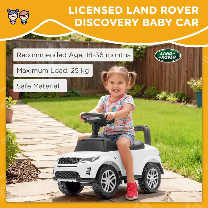Land Rover Discovery Baby Ride-On Car – White | Officially Licensed - Foot-to-Floor Baby Car AIYAPLAY - Little and Giant Explorers AIYAPLAY
