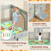 Large Multi-Activity Baby Playpen with Sports Centre in Light Grey - Little and Giant Explorers Costway